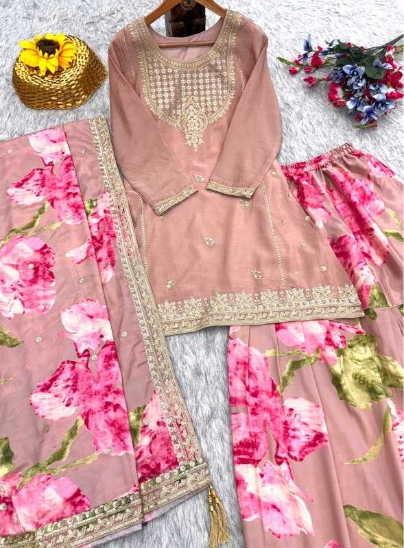 YNF Wholesale Chinon Silk Embroidery Suits KESH129 Sayuri -10071 | Surat Manufacturer