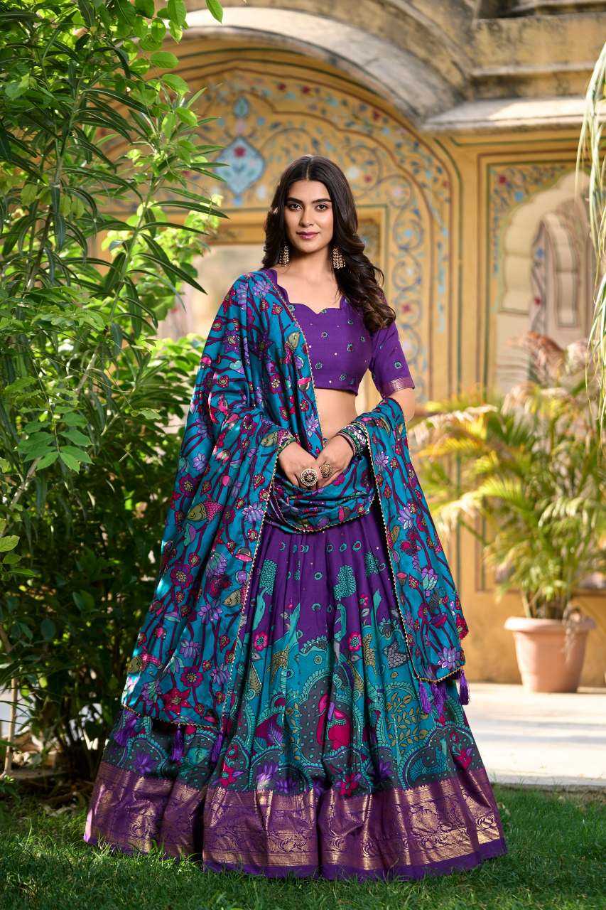 YNF Wholesale Tussar Silk Kalamkari Lehenga KESH134 1219 | Surat Manufacturer