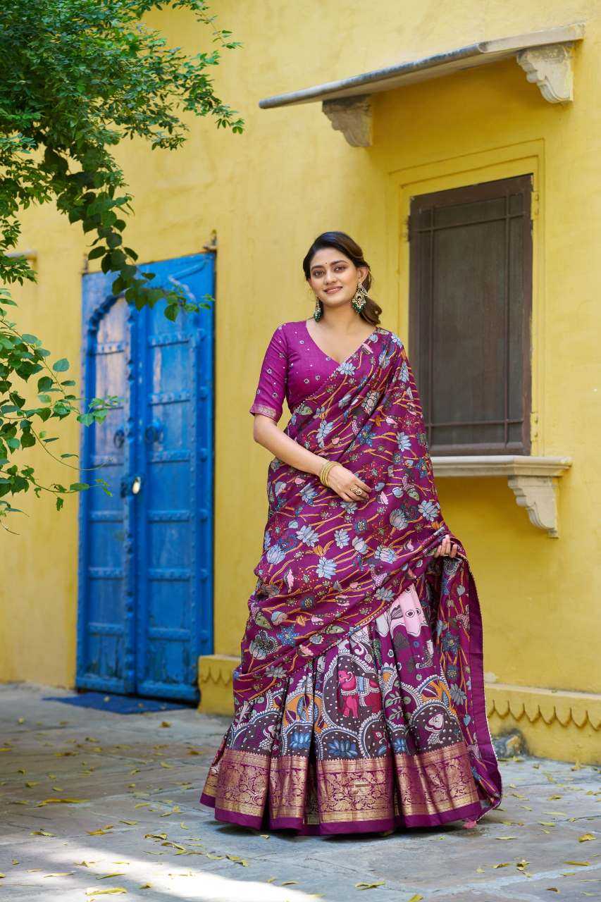 YNF Wholesale Tussar Silk Kalamkari Lehenga KESH134 1219 | Surat Manufacturer