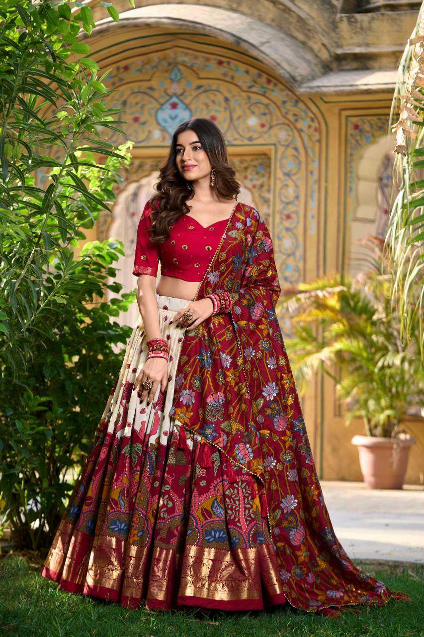 YNF Wholesale Tussar Silk Kalamkari Lehenga KESH134 1219 | Surat Manufacturer