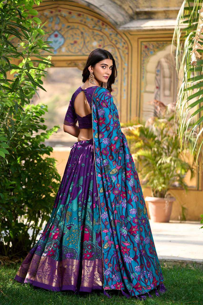 YNF Wholesale Tussar Silk Kalamkari Lehenga KESH134 1219 | Surat Manufacturer