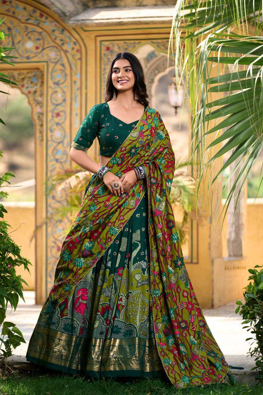 YNF Wholesale Tussar Silk Kalamkari Lehenga KESH134 1219 | Surat Manufacturer