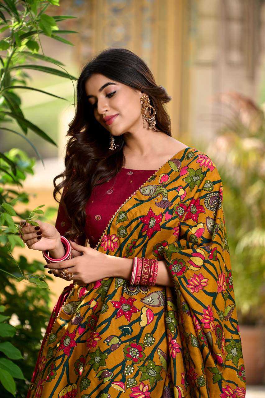 YNF Wholesale Tussar Silk Kalamkari Lehenga KESH134 1219 | Surat Manufacturer