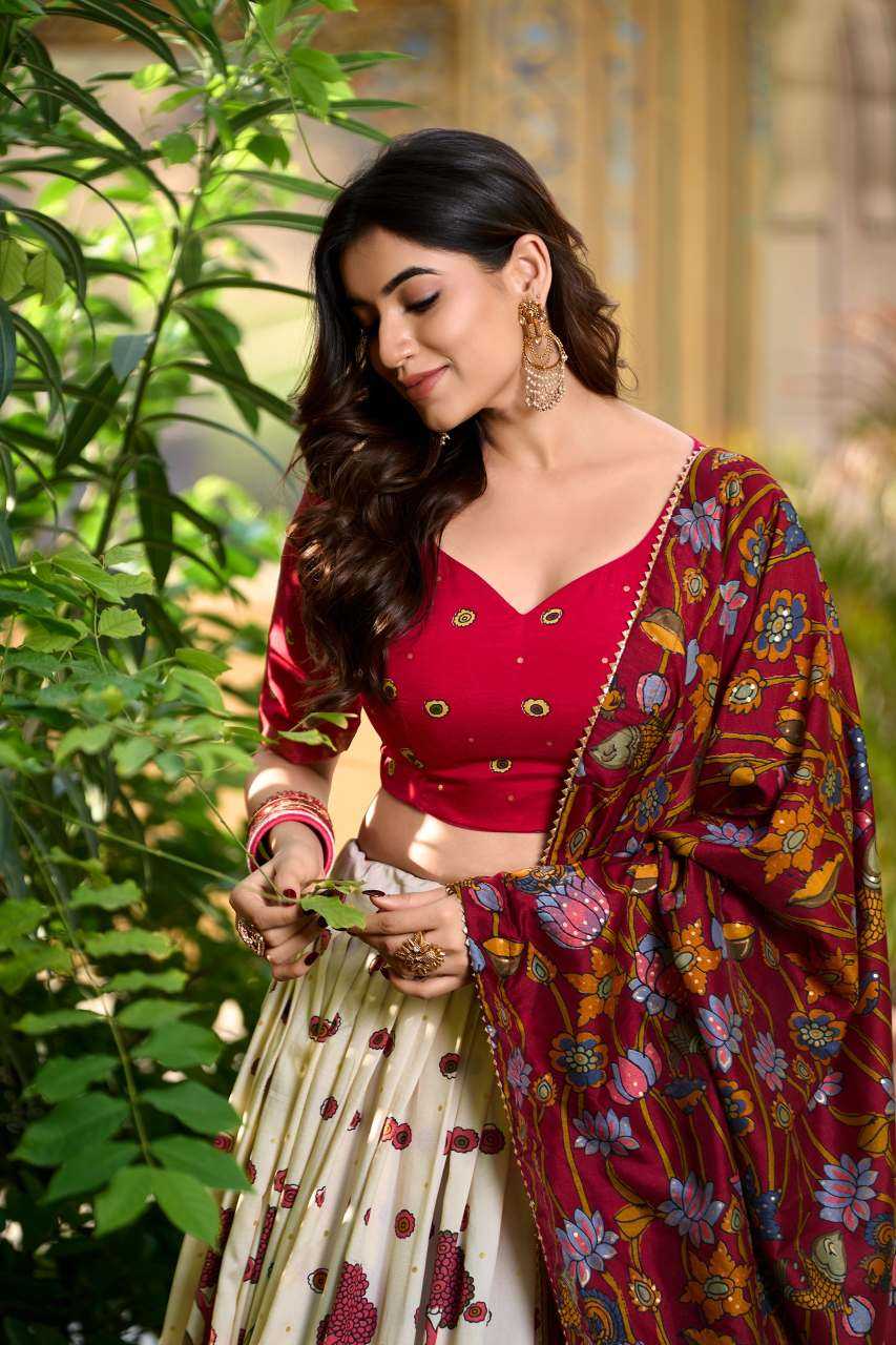 YNF Wholesale Tussar Silk Kalamkari Lehenga KESH134 1219 | Surat Manufacturer