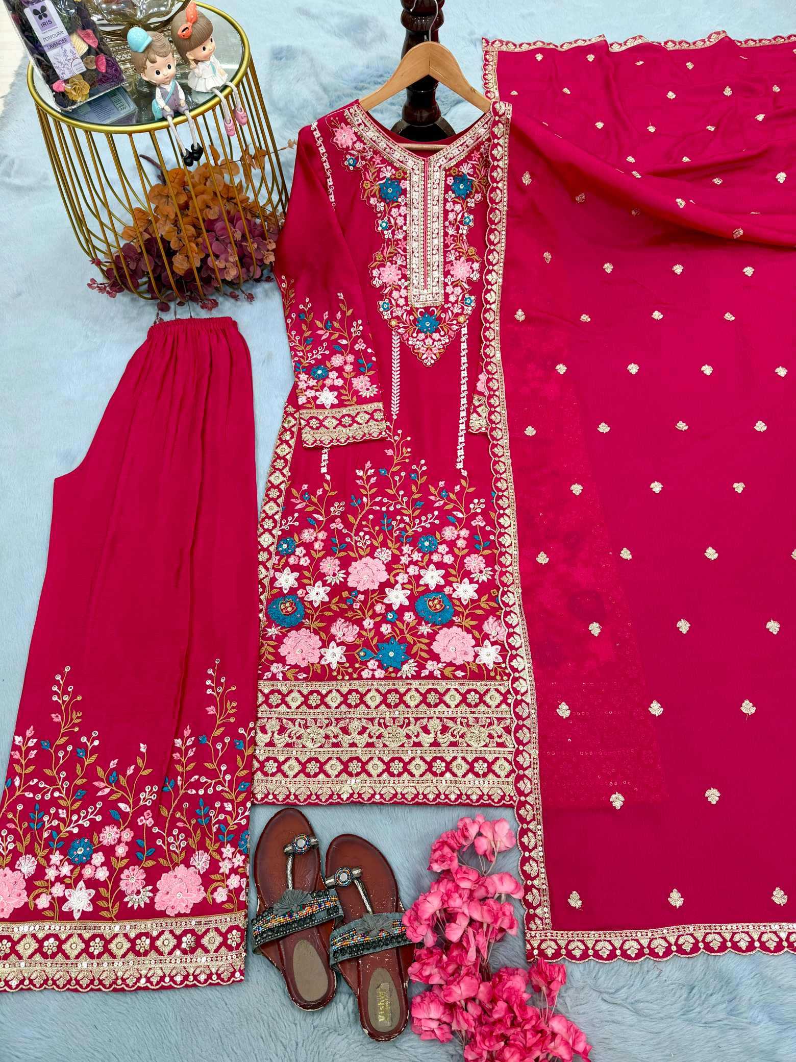 YNF Wholesale Chinon Silk Embroidery Suits KESH141 140 | Surat Manufacturer