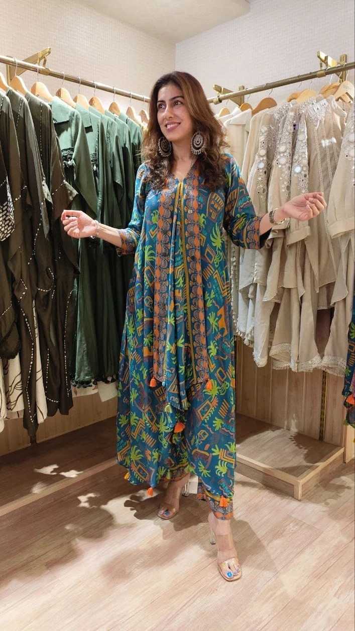 YNF Wholesale Muslin Designer Kurtis KESH144 Lilac | Surat Manufacturer