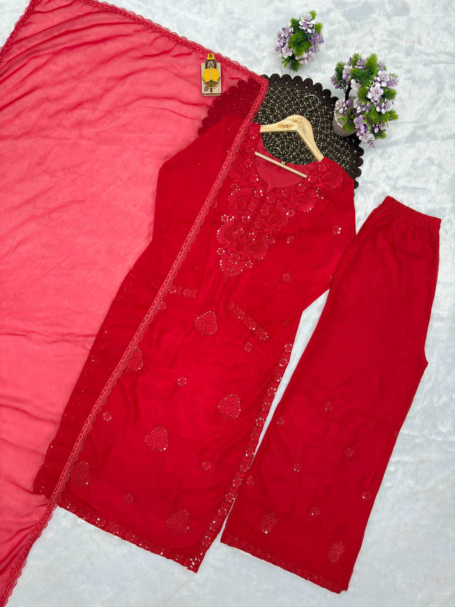 YNF Wholesale Faux Georgette Embroidery Suits KESH155 007 | Surat Manufacturer