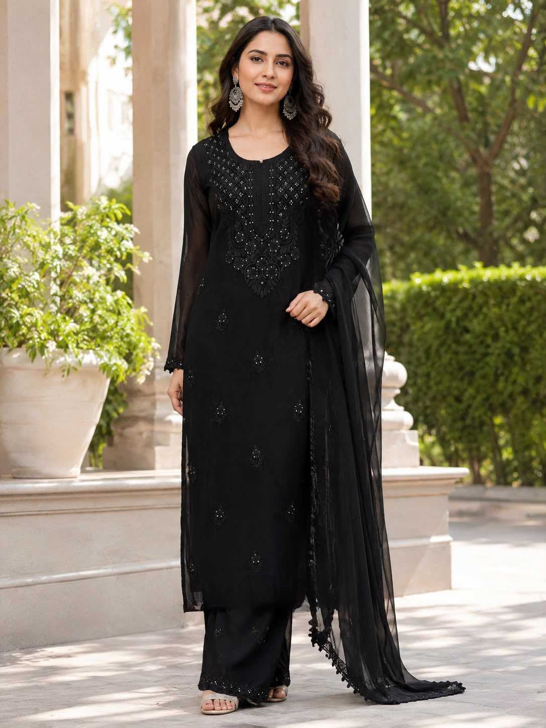 YNF Wholesale Faux Georgette Embroidery Suits KESH155 012 | Surat Manufacturer