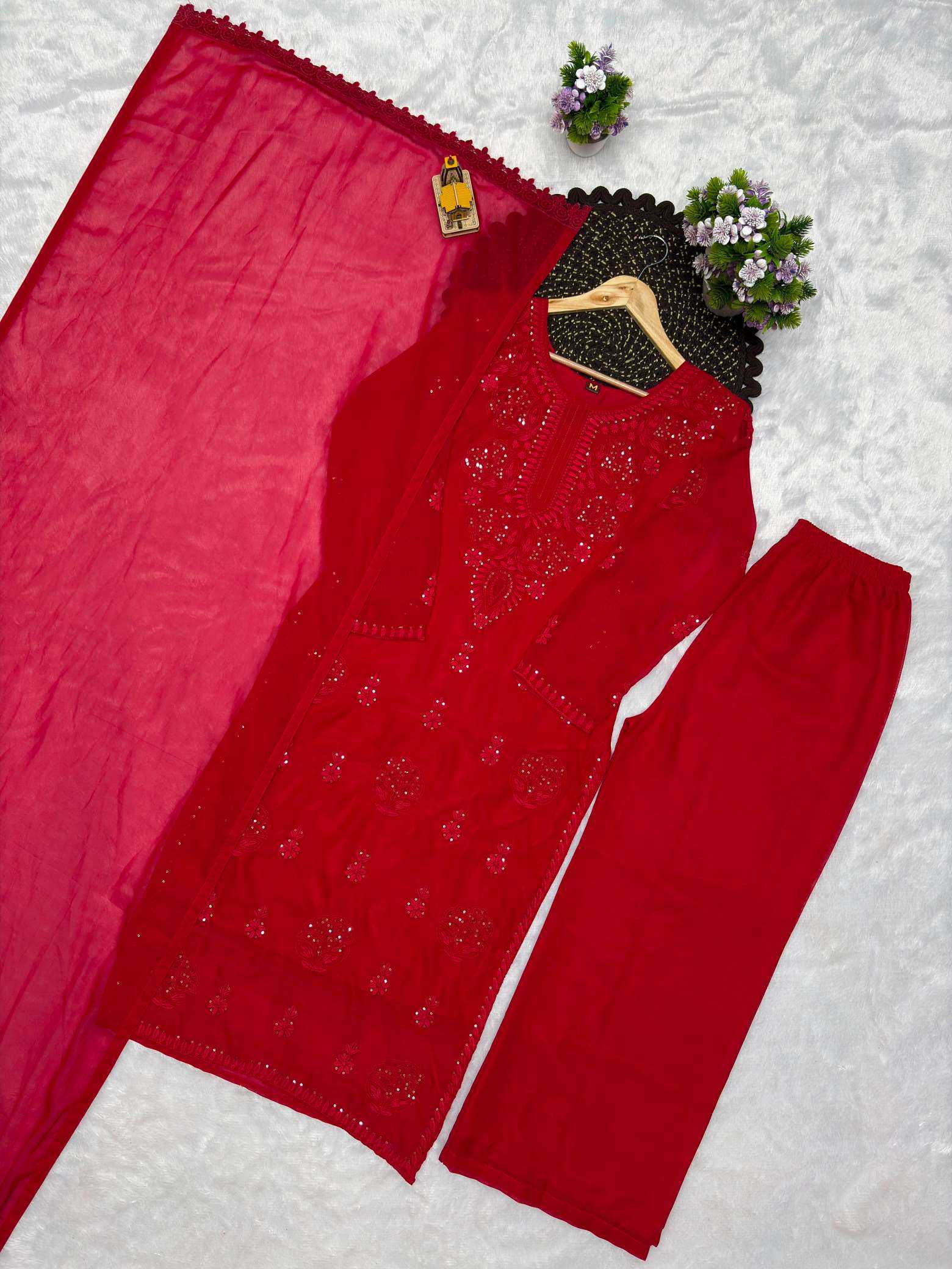 YNF Wholesale Faux Georgette Embroidery Suits KESH155 013 | Surat Manufacturer