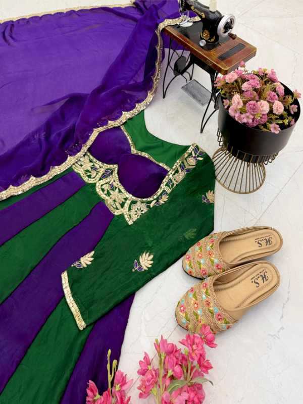 YNF Wholesale FENDY Embroidery Gowns KESH158 10025 | Surat Manufacturer