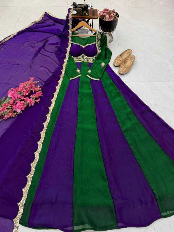 YNF Wholesale FENDY Embroidery Gowns KESH158 10025 | Surat Manufacturer