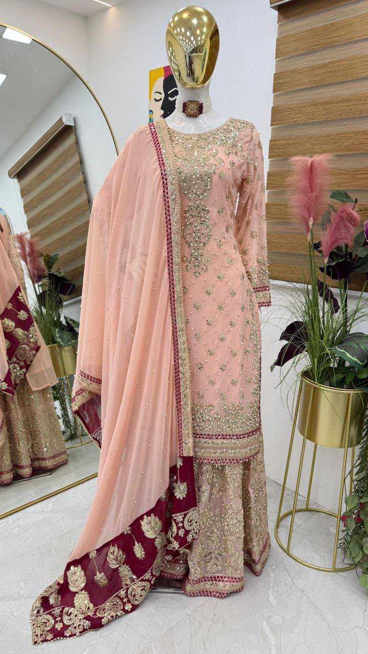 YNF Wholesale Faux Georgette Sharara Salwar Suits KESH158 5047 | Surat Manufacturer