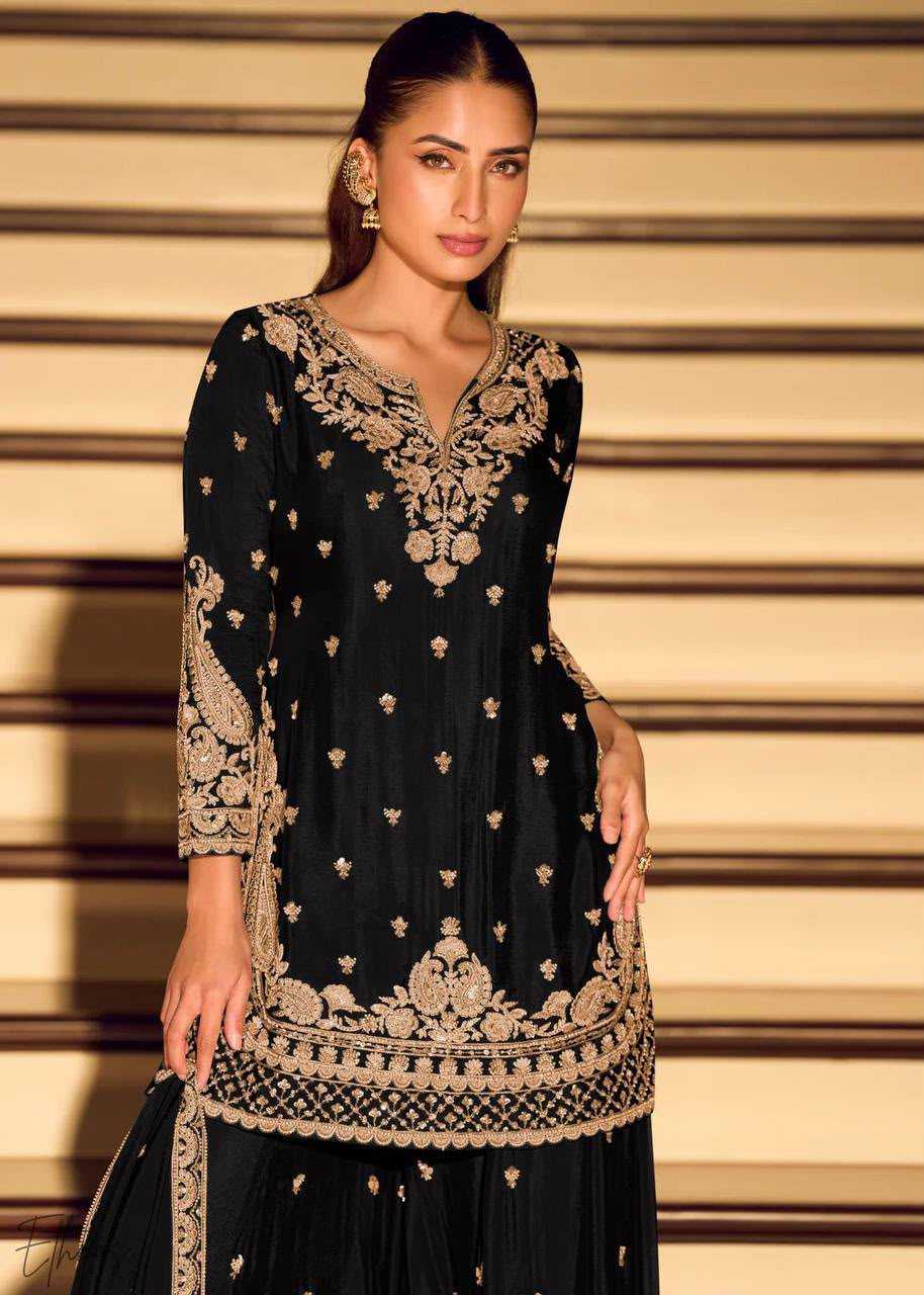YNF Wholesale Chinon Silk Sharara Salwar Suits KESH158 5067 | Surat Manufacturer