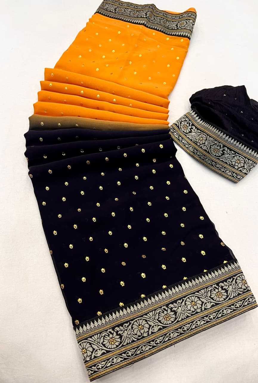YNF Wholesale Georgette Printed Sarees KESH165 GINGER | Surat Manufacturer