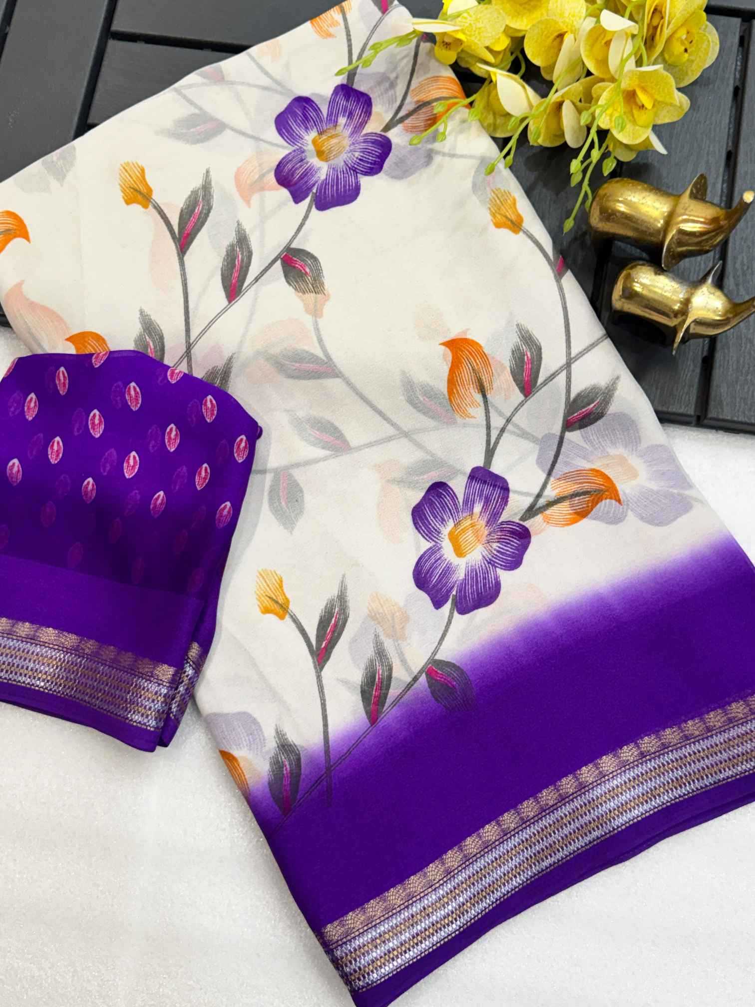 YNF Wholesale Heavy Silk Printed Silk Saree KESH187 Charita | Surat Manufacturer