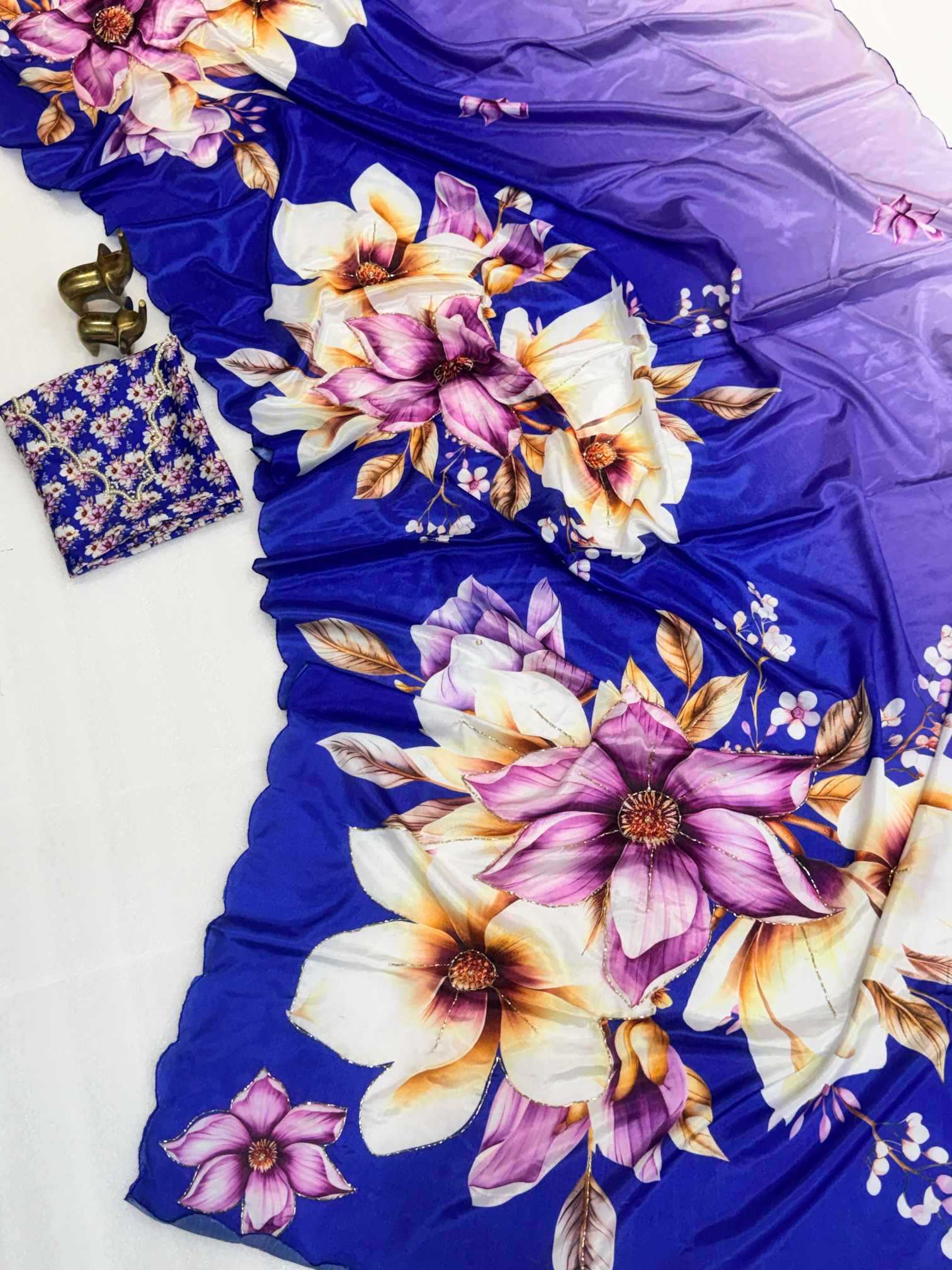 YNF Wholesale Chinon Silk Soft Silk Sarees KESH187 Charul | Surat Manufacturer