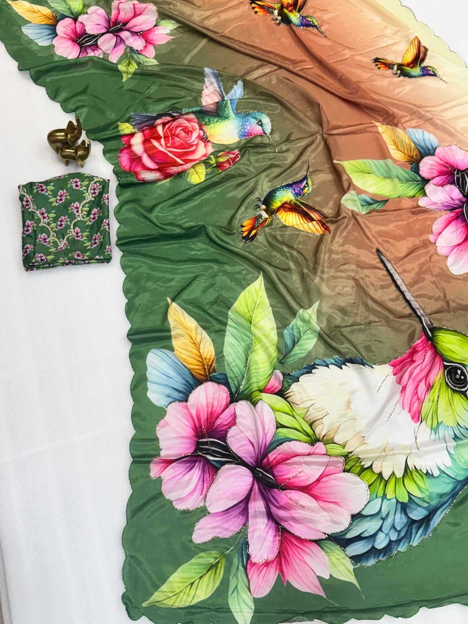 YNF Wholesale Chinon Silk Soft Silk Sarees KESH187 Charul | Surat Manufacturer