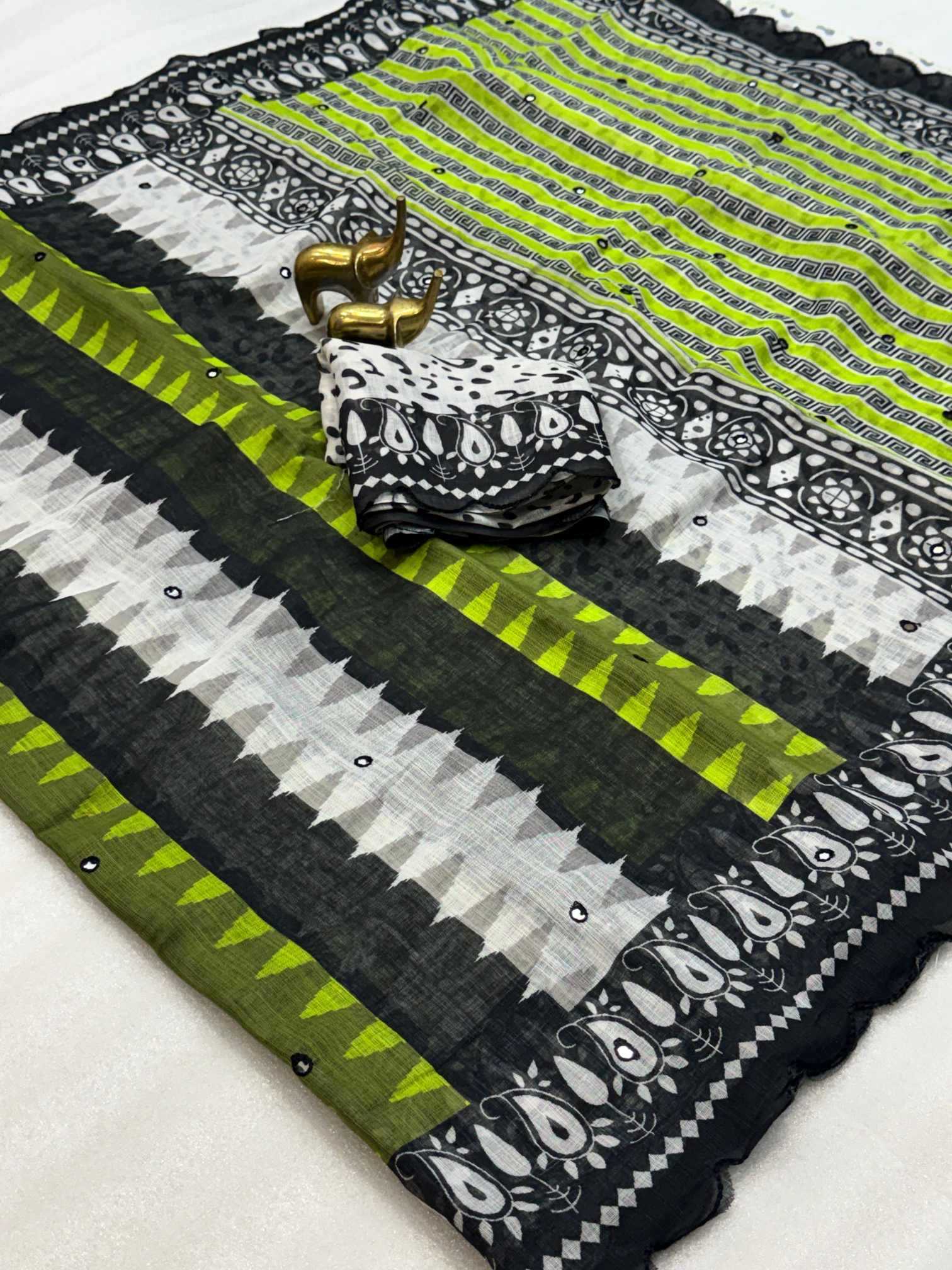 YNF Wholesale Cotton Cotton Linen Sarees KESH187 Gajraj | Surat Manufacturer