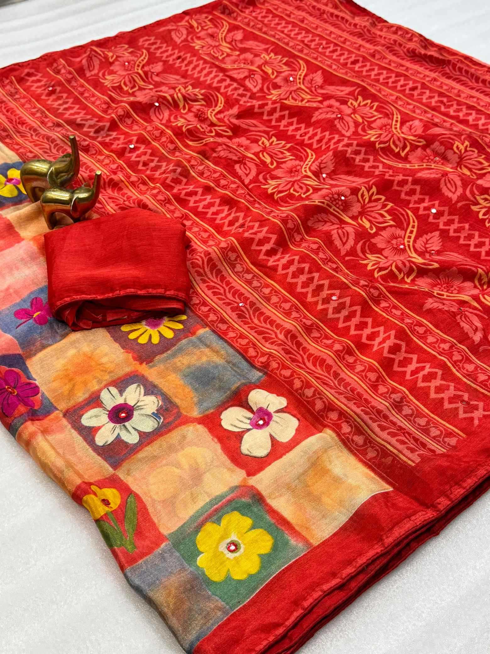 YNF Wholesale Chiffon Printed Sarees KESH187 Kanchanmala | Surat Manufacturer