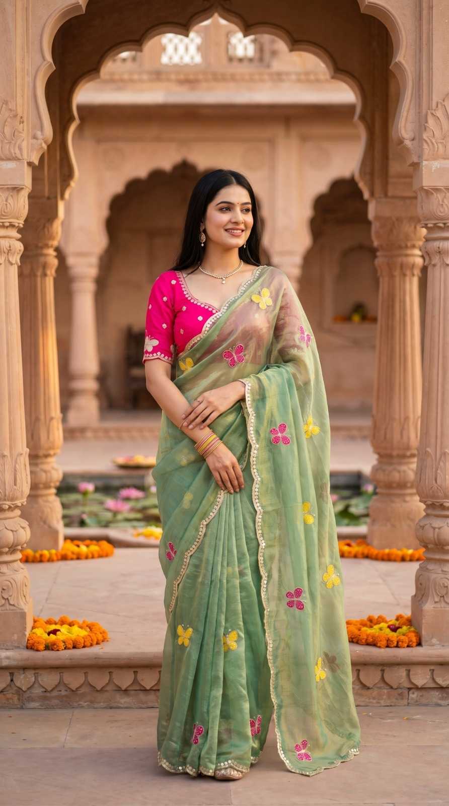 YNF Wholesale Satin Sequence Sarees KESH202 42 | Surat Manufacturer