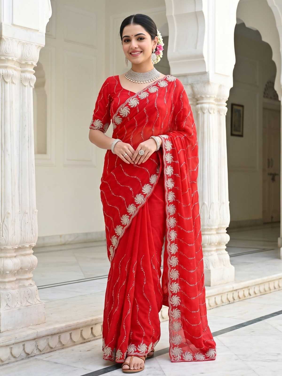 YNF Wholesale Satin Sequence Sarees KESH202 55 | Surat Manufacturer