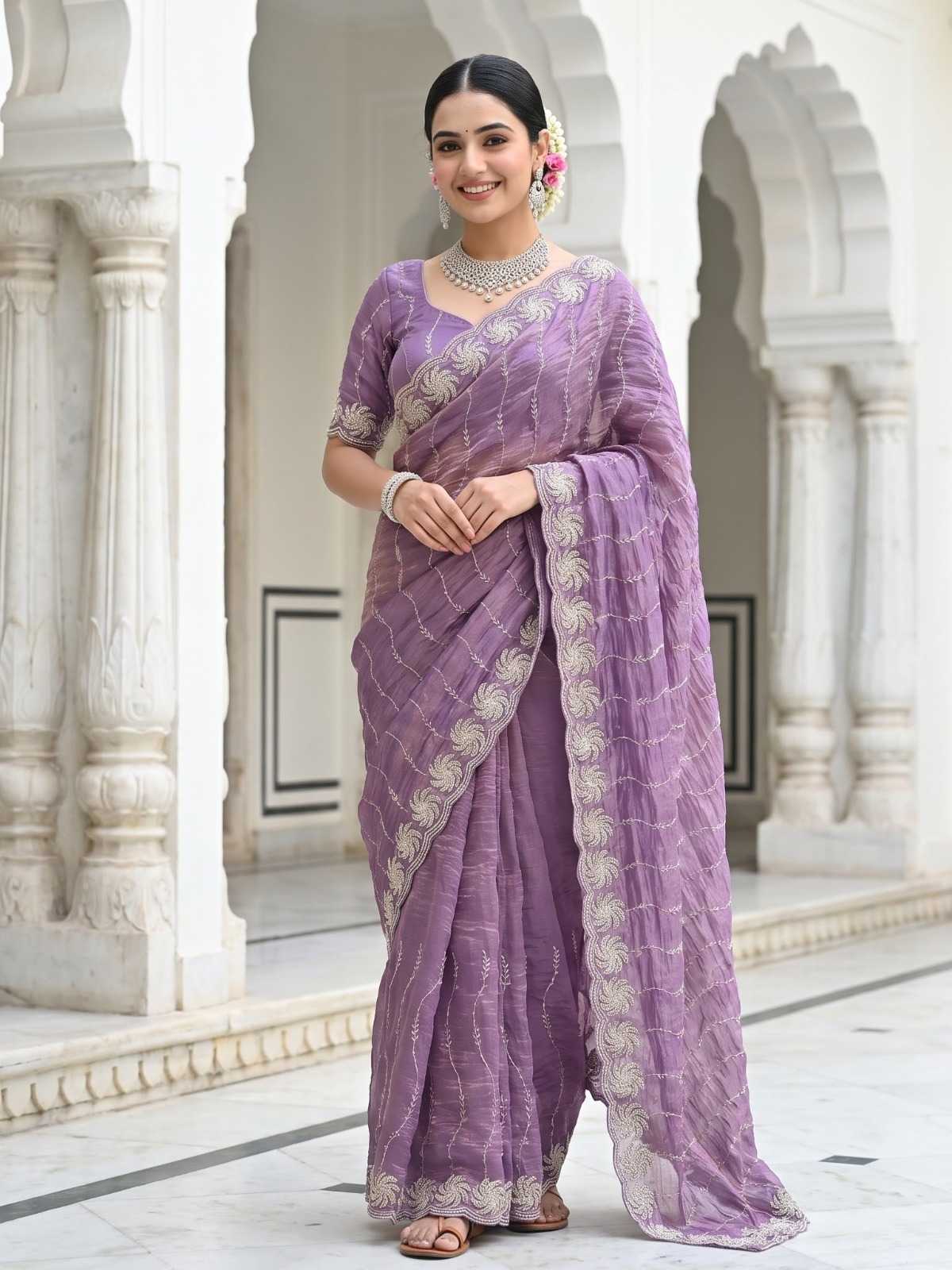 YNF Wholesale Satin Sequence Sarees KESH202 55 | Surat Manufacturer