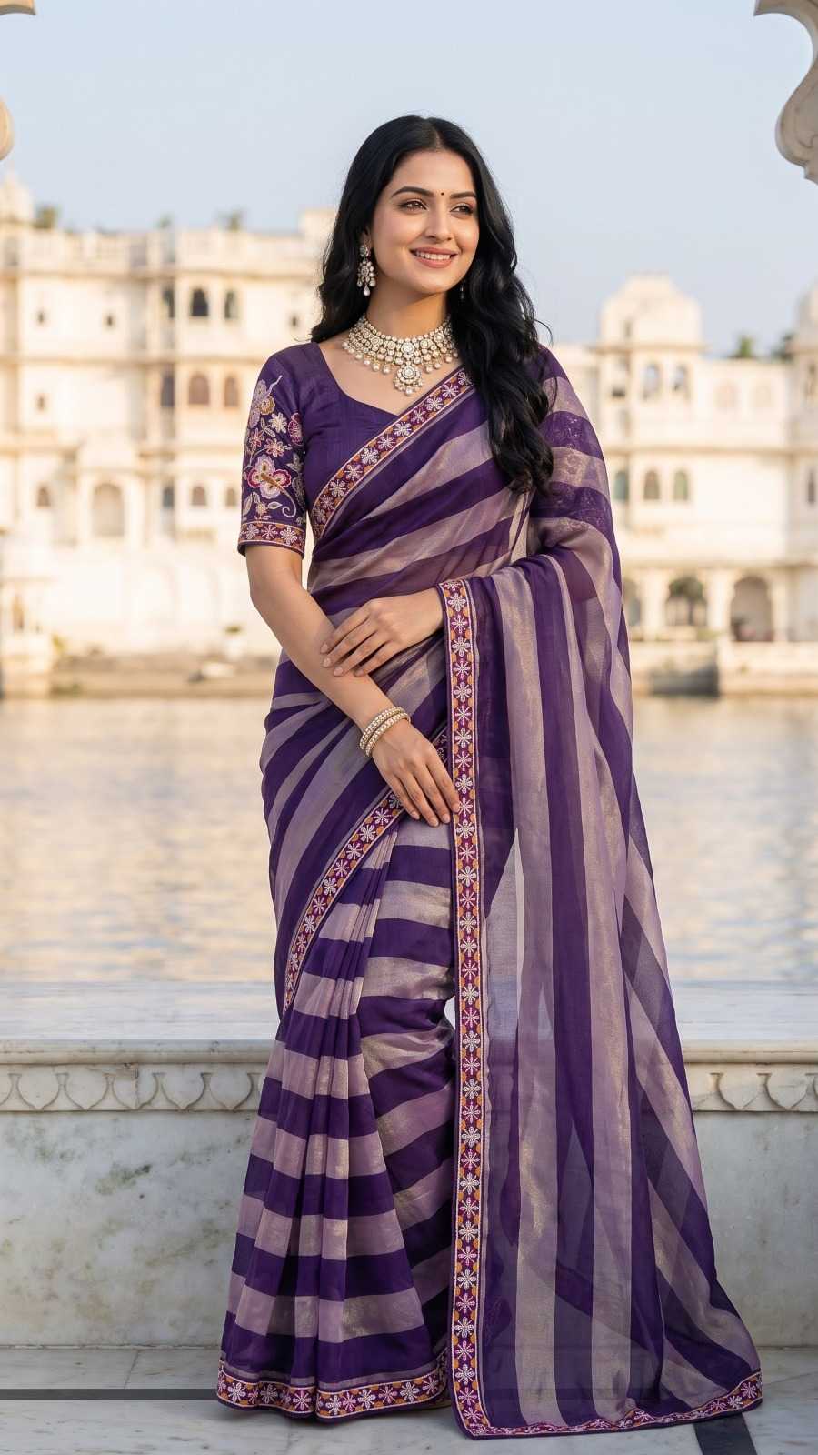 YNF Wholesale Chiffon Designer Sarees KESH20256 | Surat Manufacturer