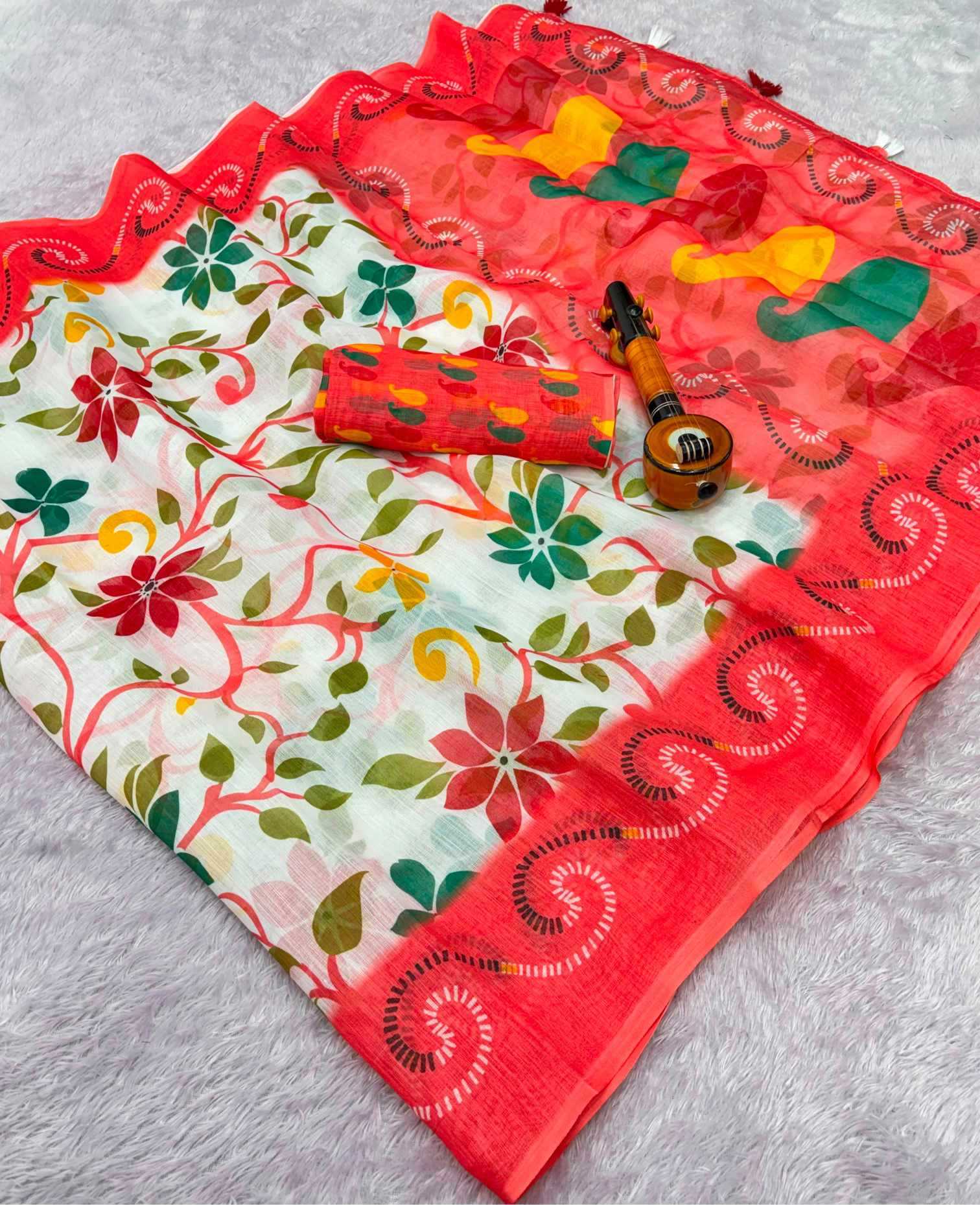 YNF Wholesale Linen Printed Sarees KESH205 Abhirami | Surat Manufacturer