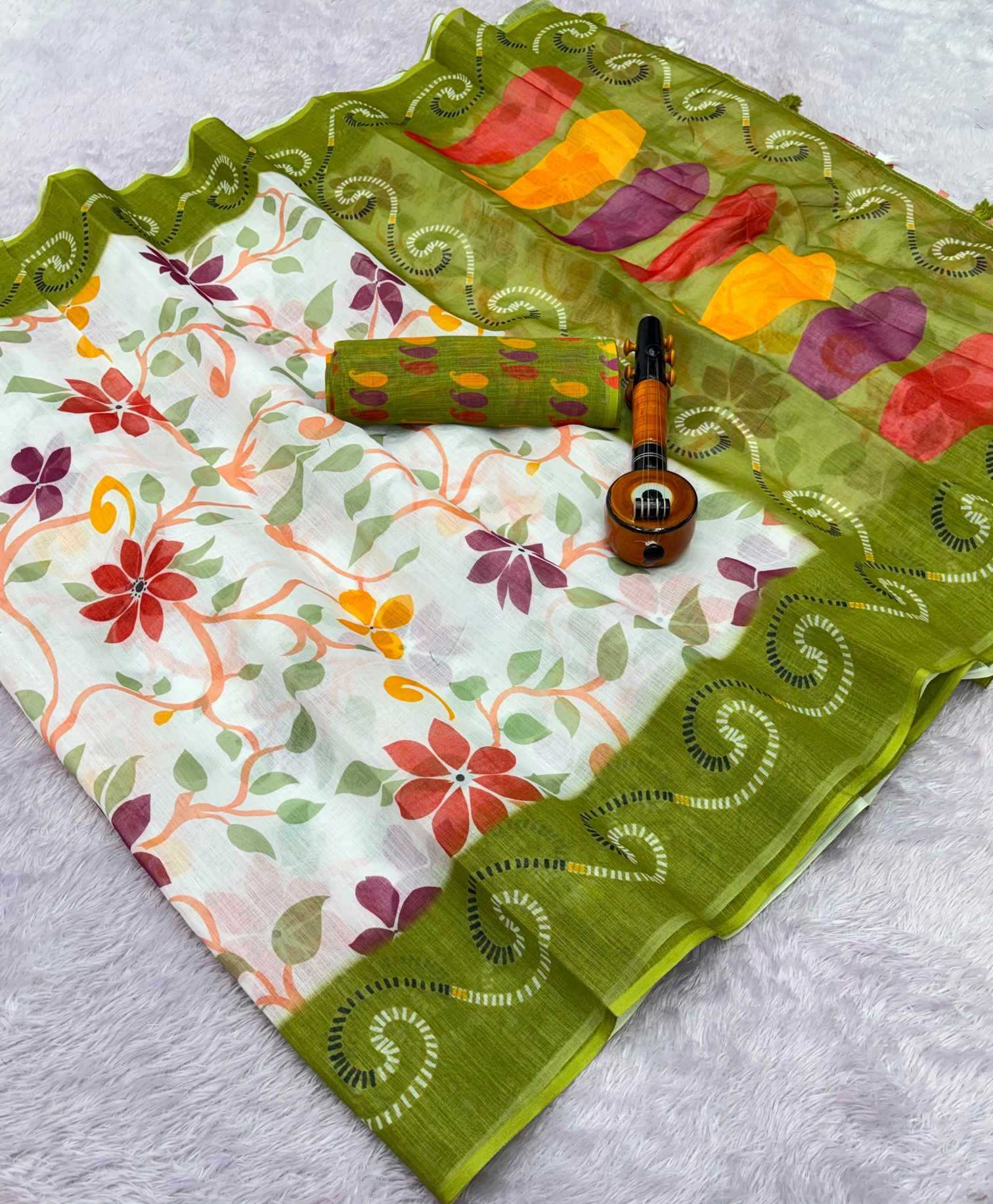 YNF Wholesale Linen Printed Sarees KESH205 Abhirami | Surat Manufacturer
