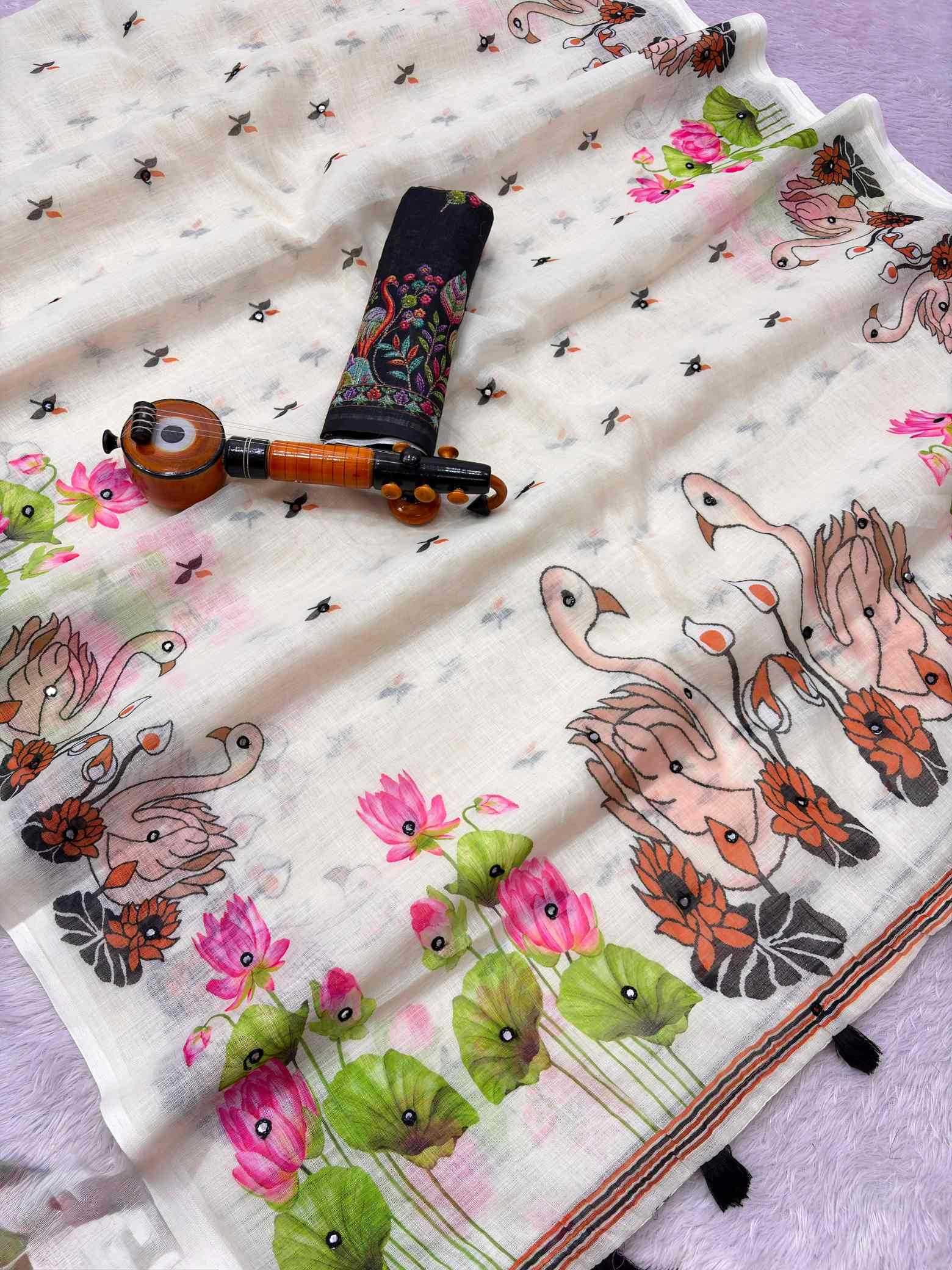 YNF Wholesale Cotton Mirror Work Saree KESH205 Amulya | Surat Manufacturer