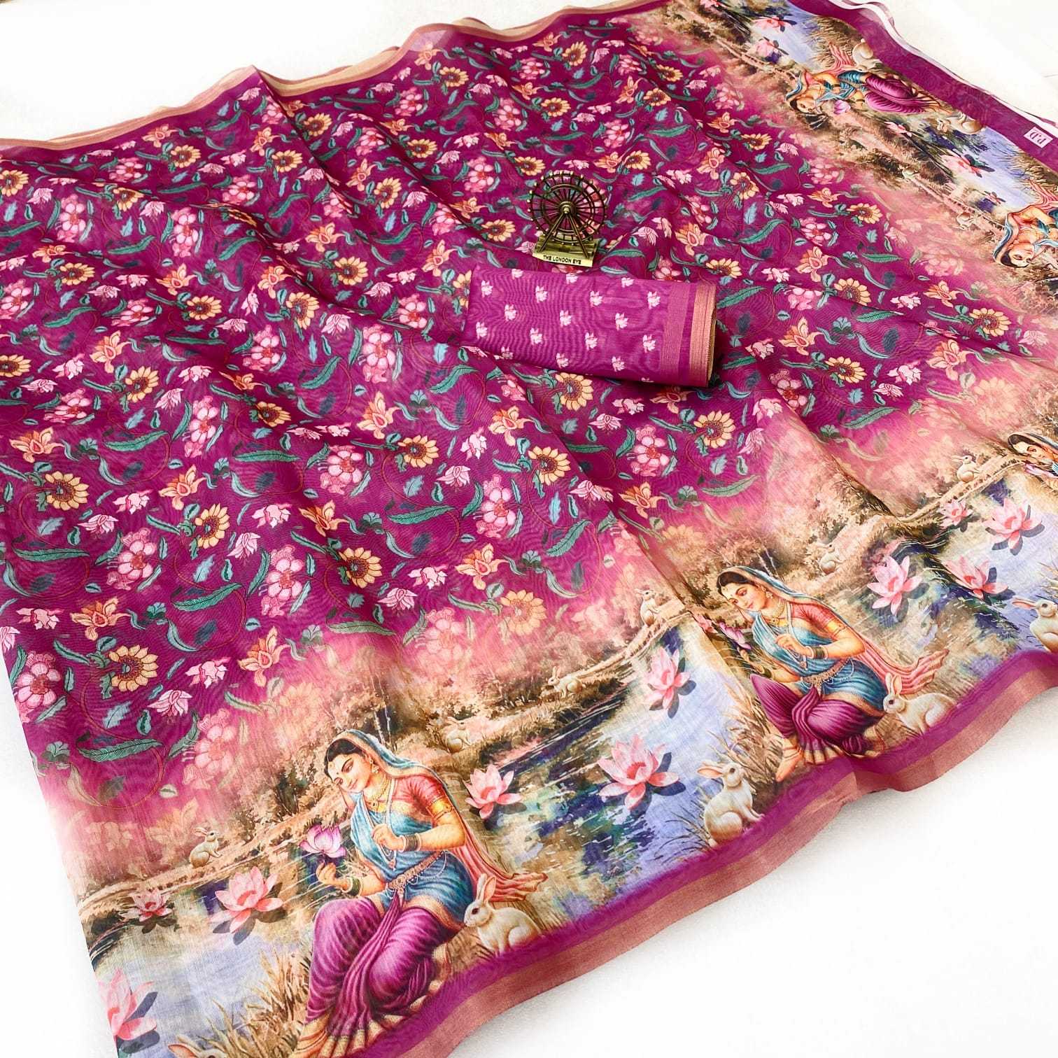 YNF Wholesale Chanderi Cotton Printed Sarees KESH207 Cha | Surat Manufacturer