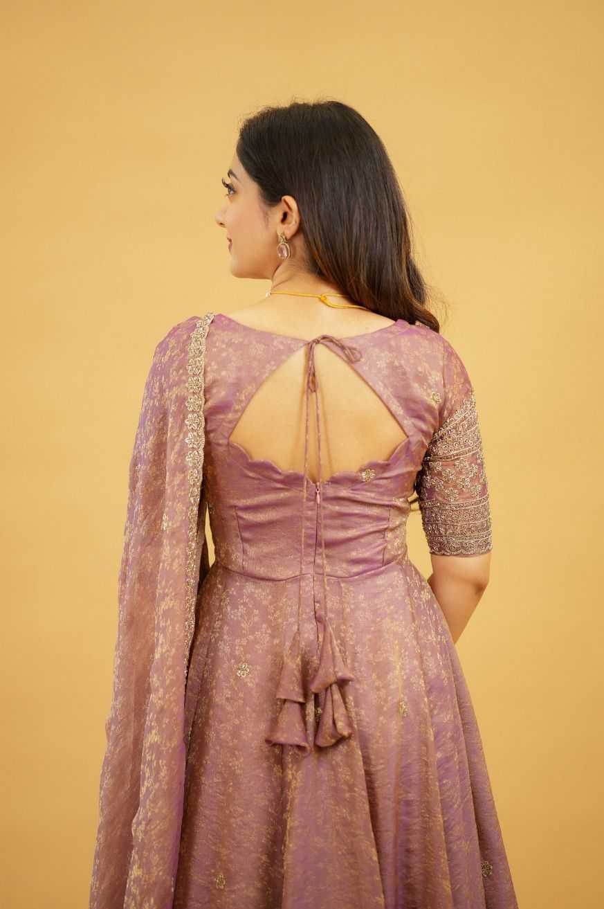 YNF Wholesale Space Silk Anarkali Gown KESH210 Mayuri Mauv | Surat Manufacturer
