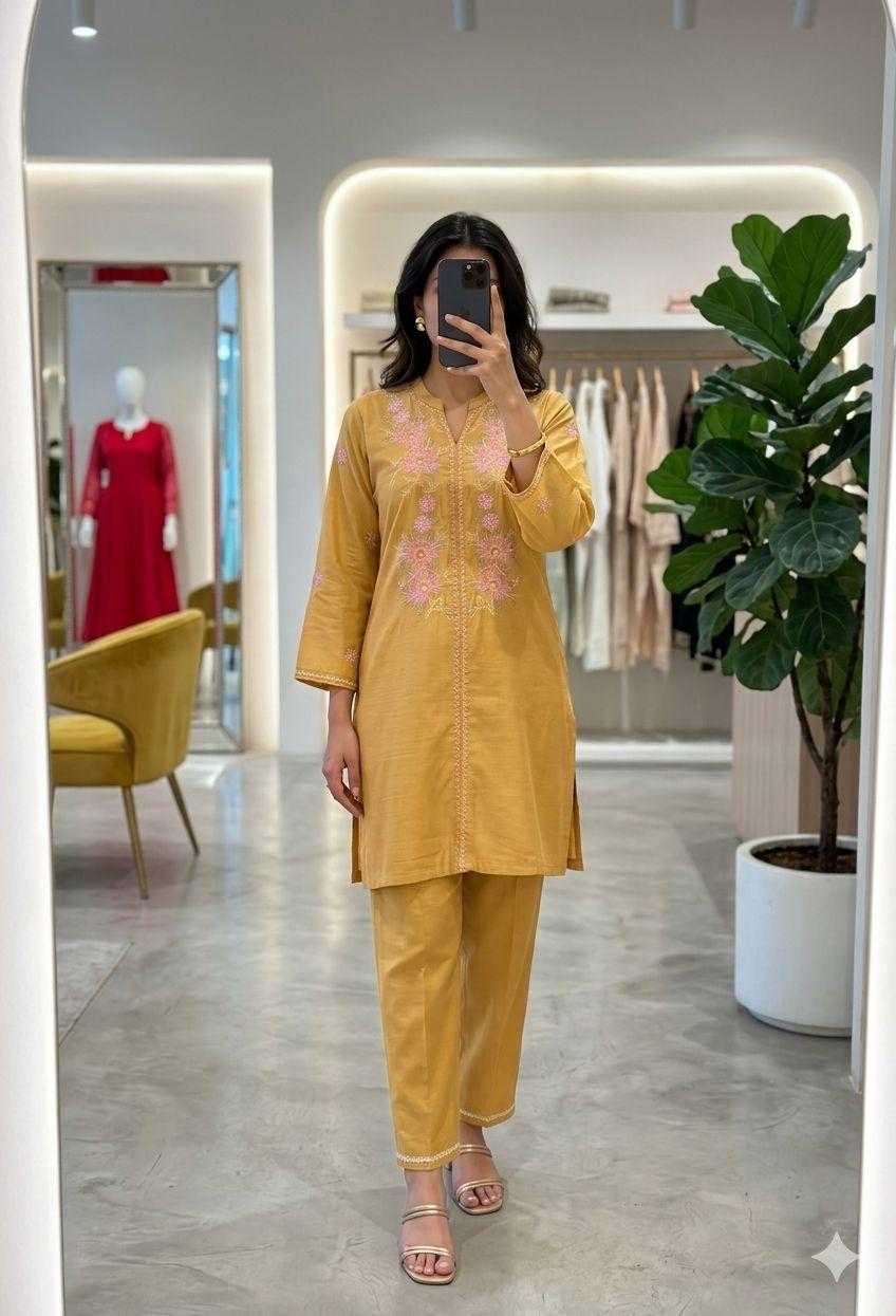 YNF Wholesale Chanderi Soft Co-ord Set KESH210 Woven Vines | Surat Manufacturer