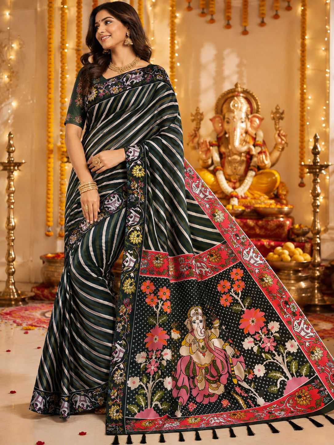 YNF Wholesale Soft Silk Fancy Sarees KESH419 Bappa | Surat Manufacturer