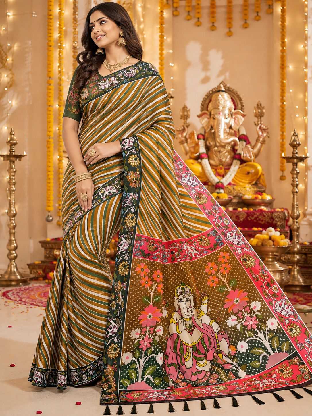 YNF Wholesale Soft Silk Fancy Sarees KESH419 Bappa | Surat Manufacturer