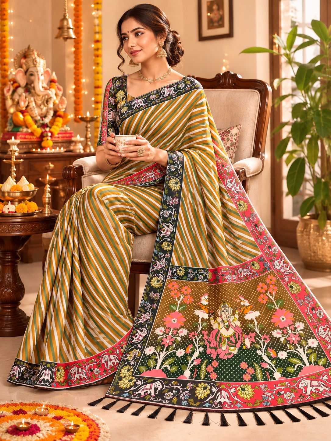 YNF Wholesale Soft Silk Fancy Sarees KESH419 Bappa | Surat Manufacturer