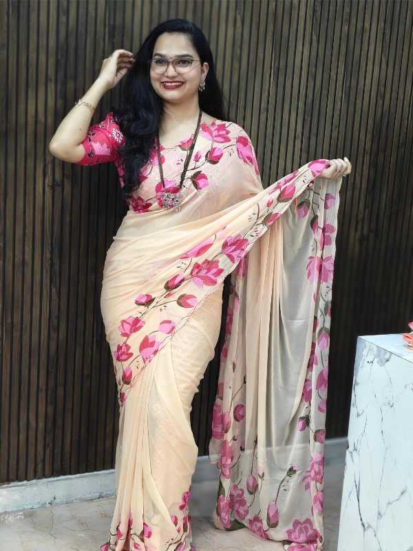 YNF Wholesale Georgette Fancy Sarees KESH419 Floral | Surat Manufacturer