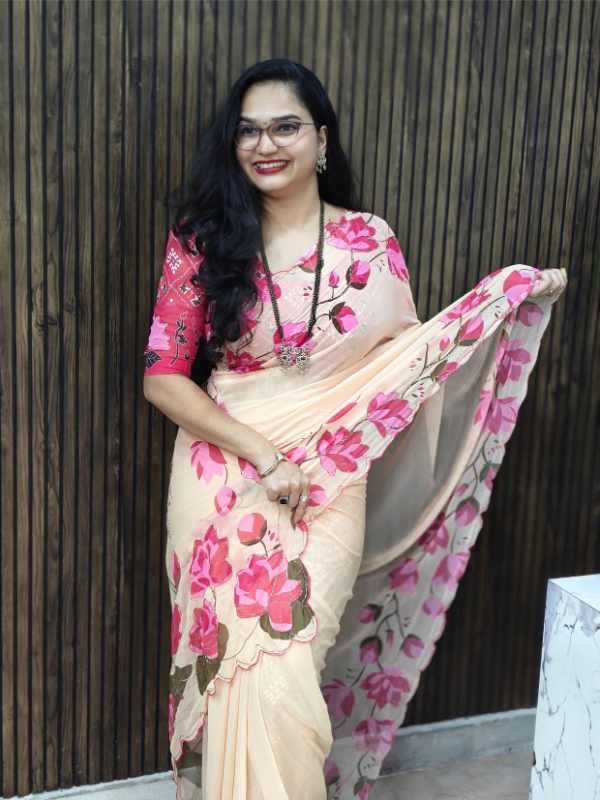 YNF Wholesale Georgette Fancy Sarees KESH419 Floral | Surat Manufacturer