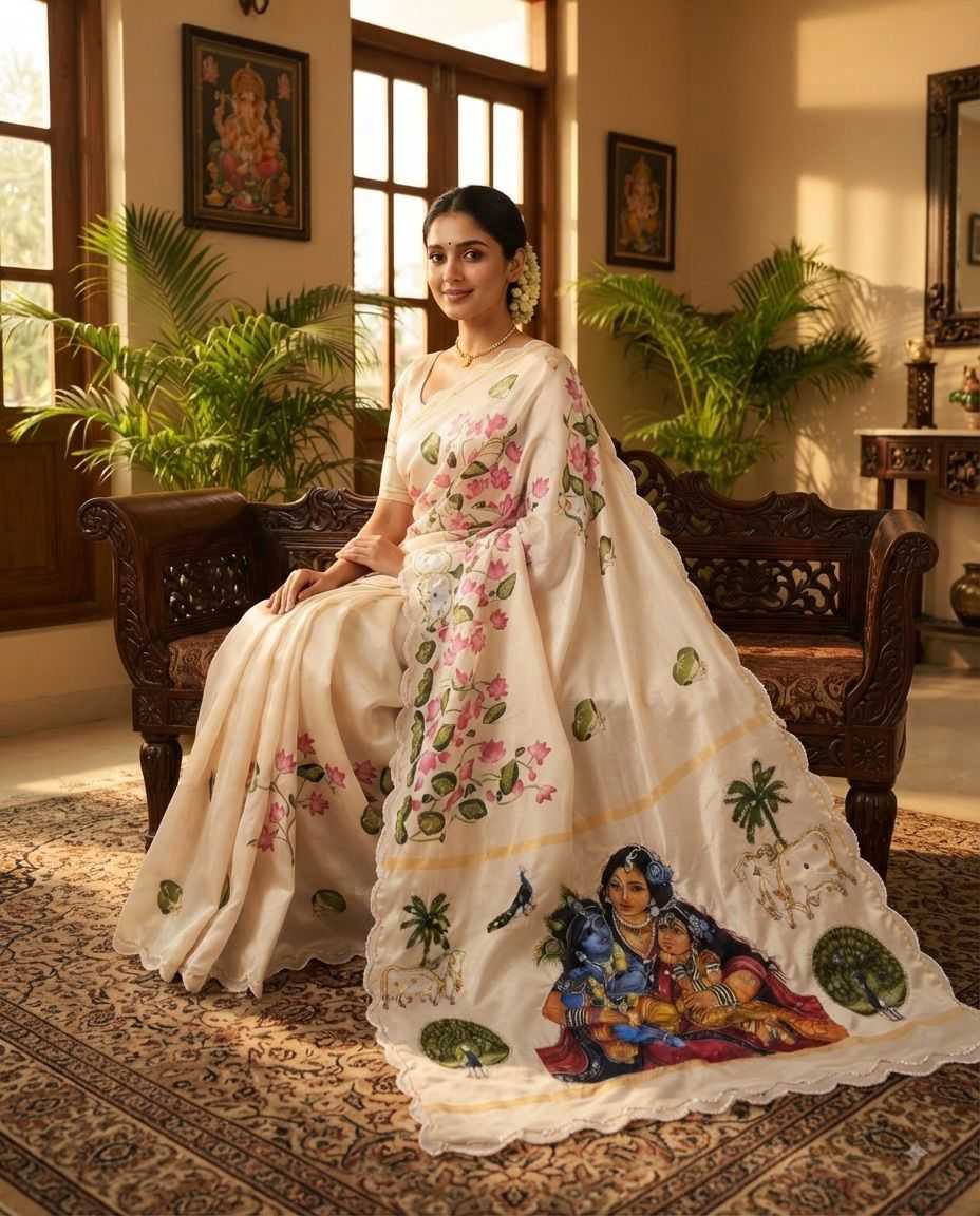 YNF Wholesale Soft Silk Printed Sarees KESH419 Krishna | Surat Manufacturer