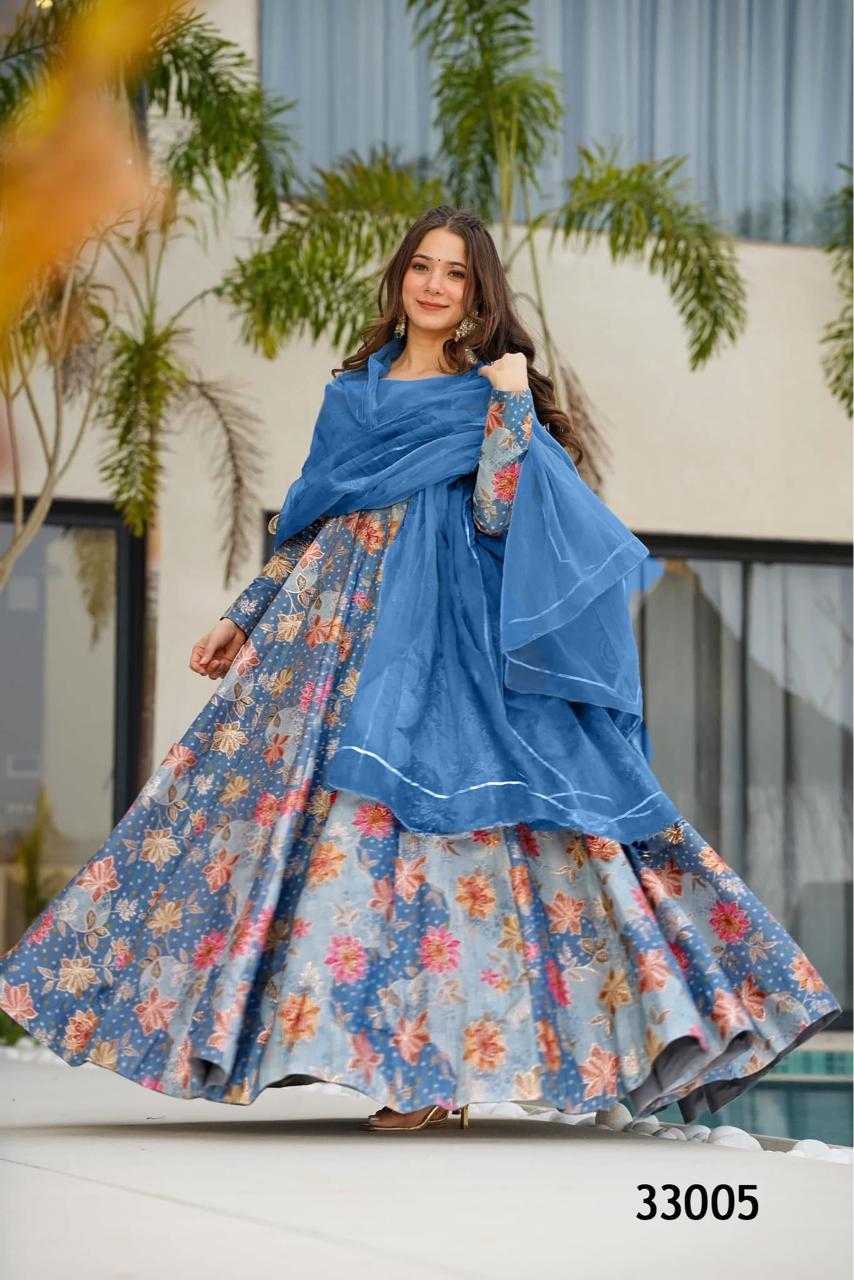 YNF Wholesale Silk Printed Gowns KESH448 33005 | Surat Manufacturer