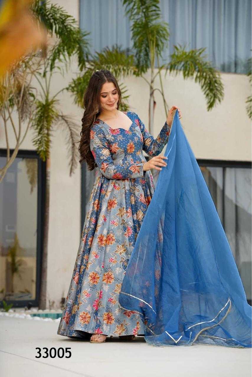 YNF Wholesale Silk Printed Gowns KESH448 33005 | Surat Manufacturer