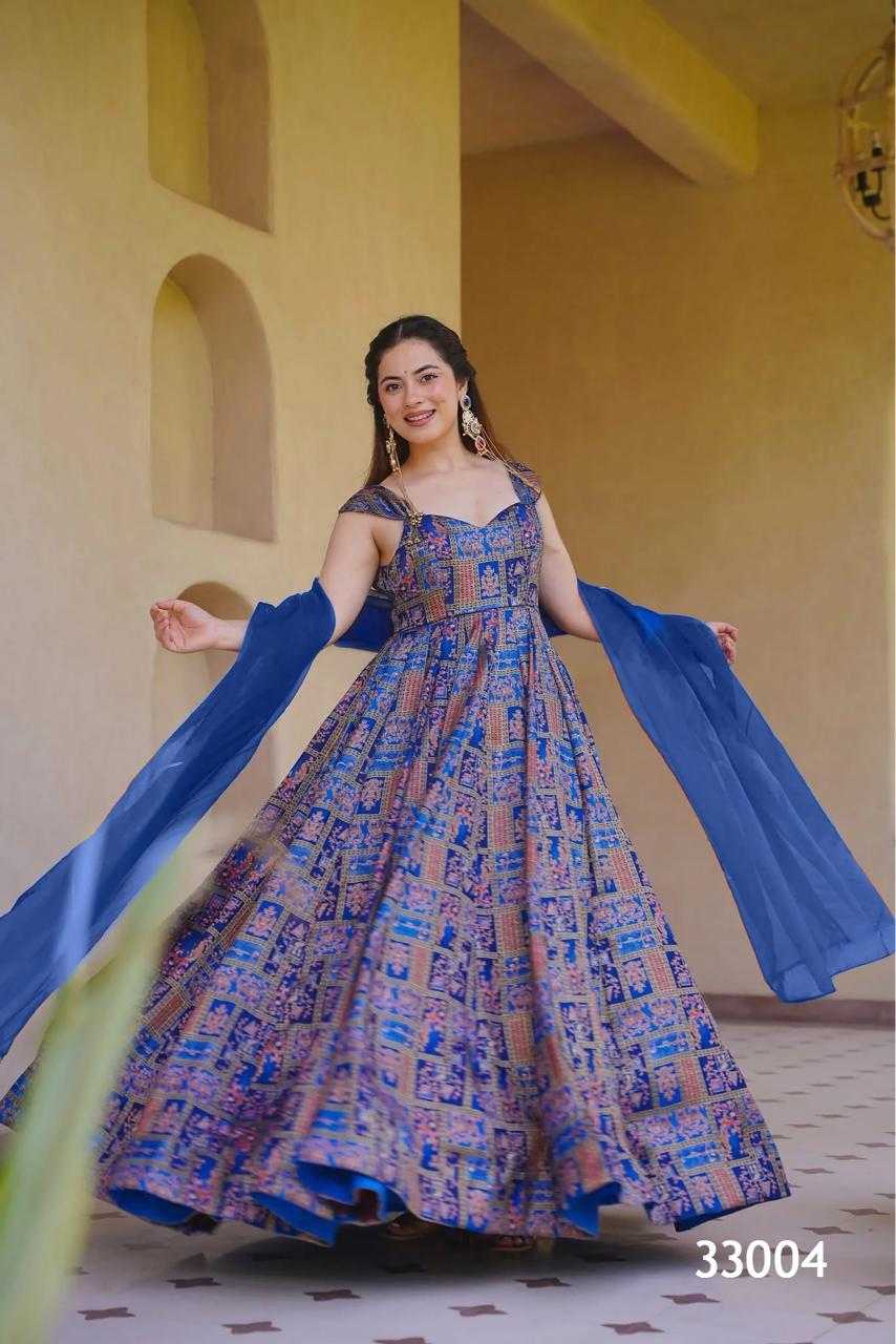 YNF Wholesale Silk Printed Gowns KESH448 33005 | Surat Manufacturer