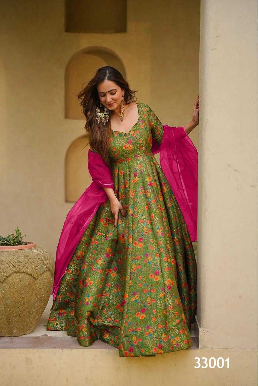 YNF Wholesale Silk Printed Gowns KESH448 33005 | Surat Manufacturer