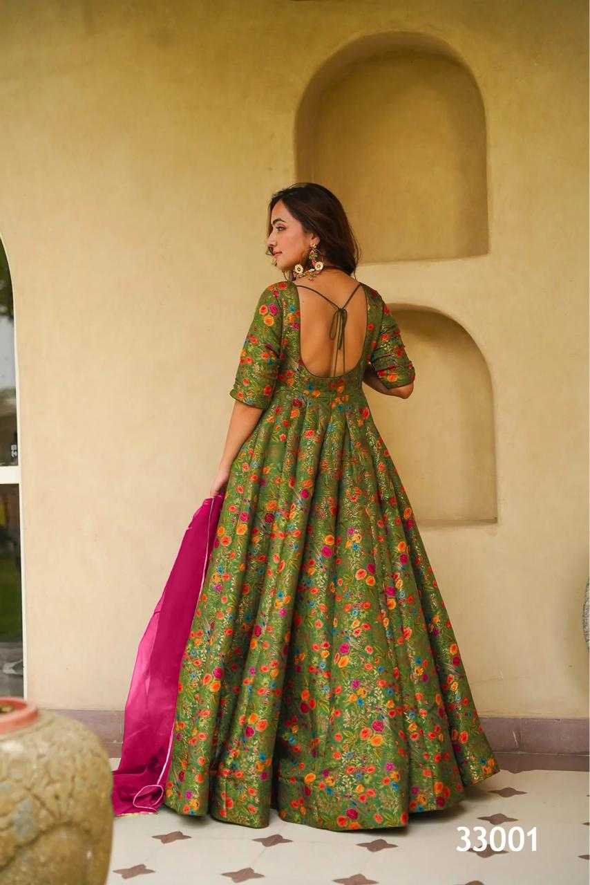 YNF Wholesale Silk Printed Gowns KESH448 33005 | Surat Manufacturer
