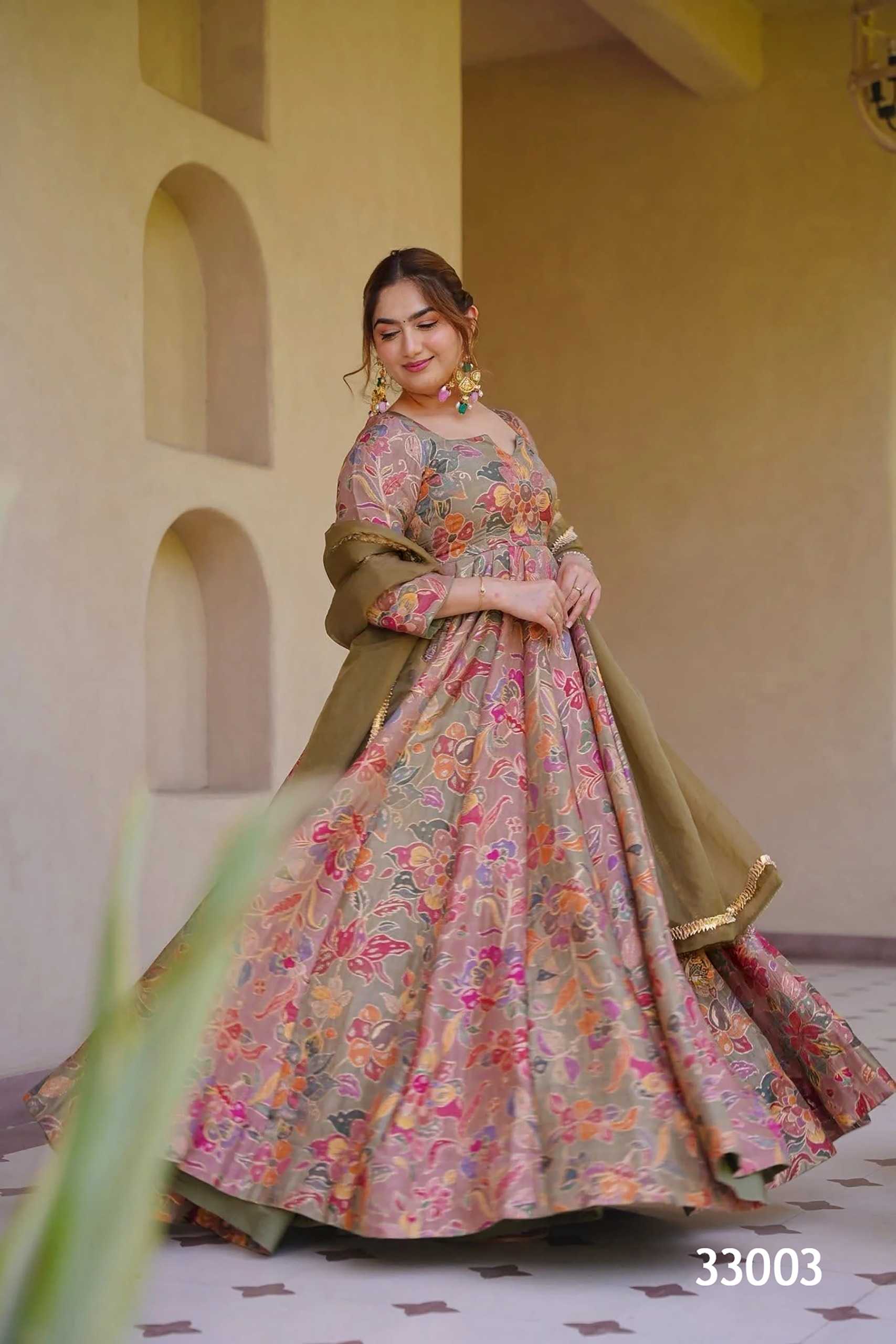 YNF Wholesale Silk Printed Gowns KESH448 33005 | Surat Manufacturer