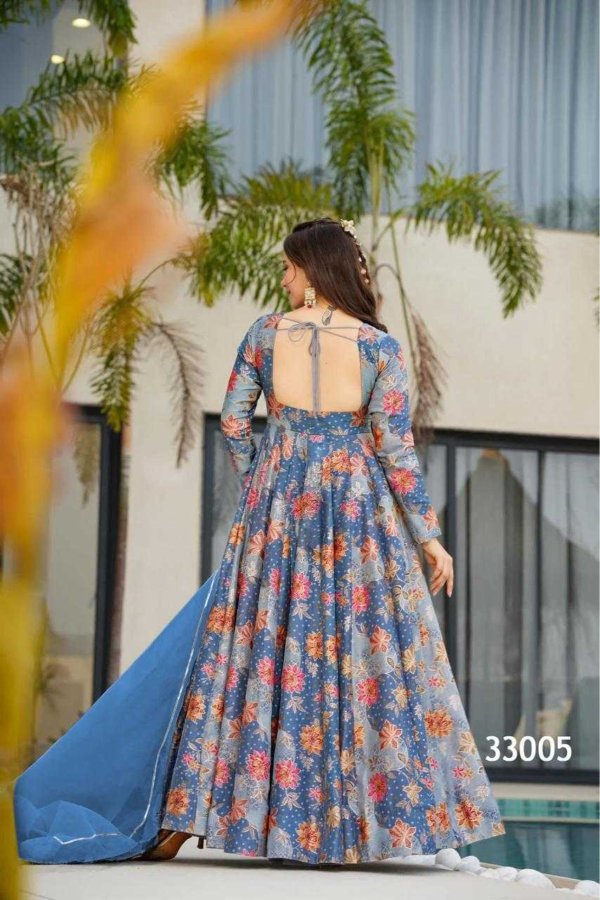 YNF Wholesale Silk Printed Gowns KESH448 33005 | Surat Manufacturer