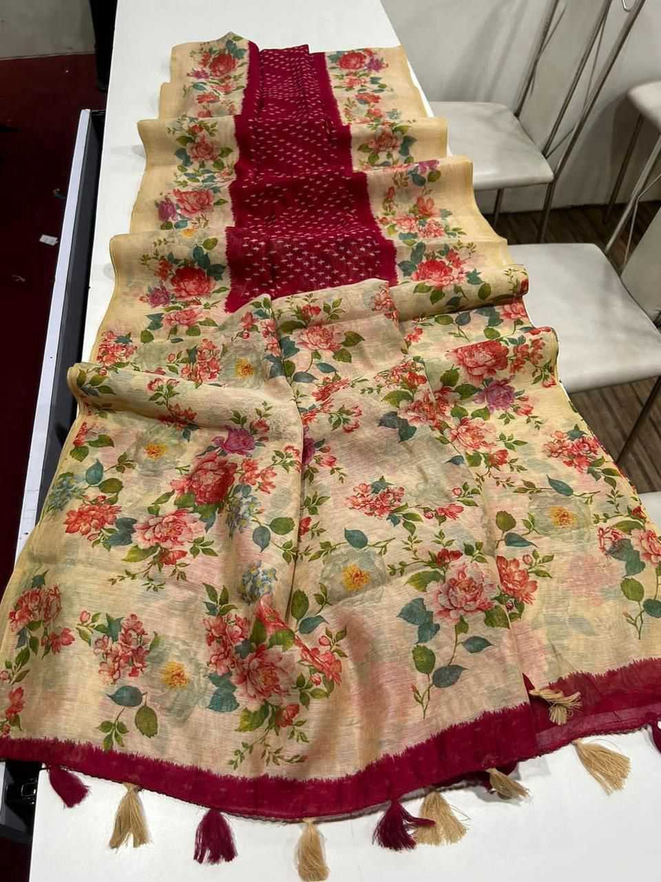 YNF Wholesale Linen Ready To Wear Sarees KESH484 Anaya | Surat Manufacturer