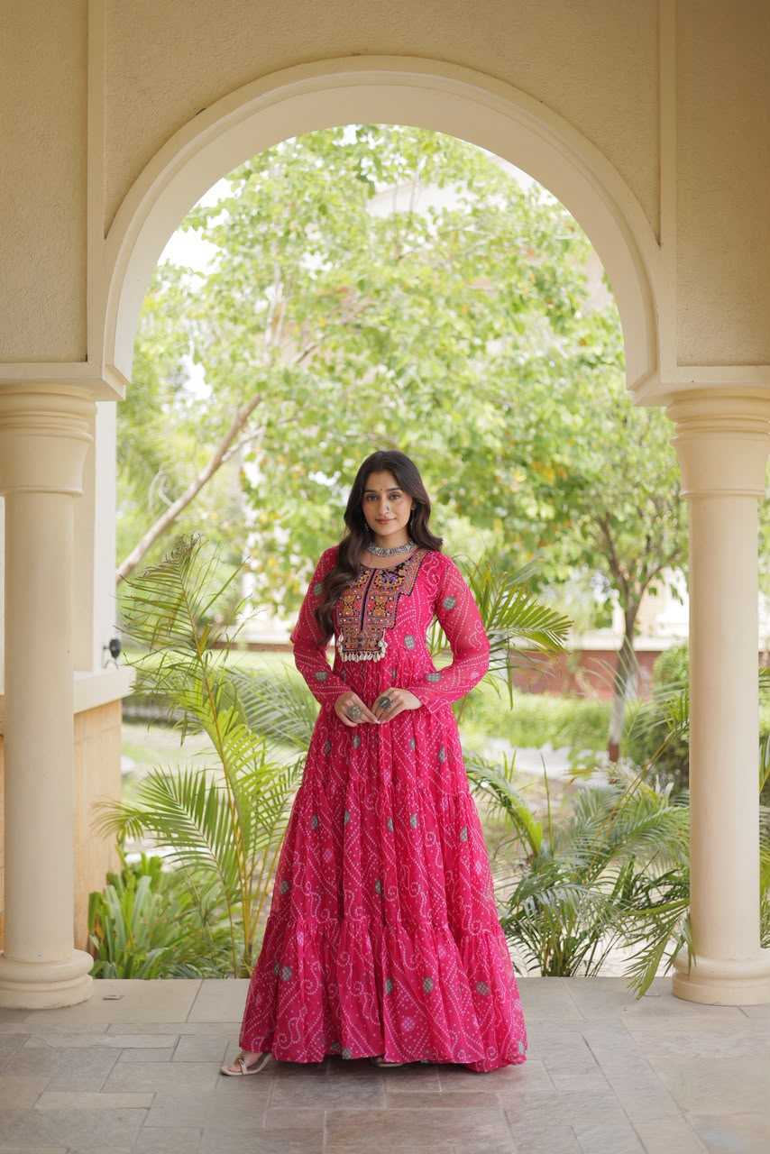 YNF Wholesale Faux Georgette Printed Gowns KESH489 1276 | Surat Manufacturer