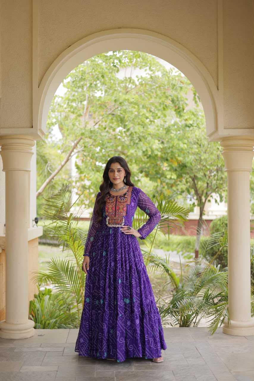 YNF Wholesale Faux Georgette Printed Gowns KESH489 1276 | Surat Manufacturer