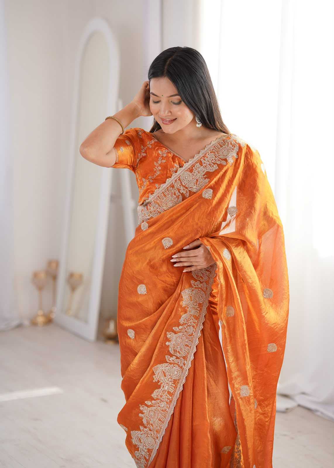 YNF Wholesale Crunchi Fancy Sarees KESH491 8002 | Surat Manufacturer
